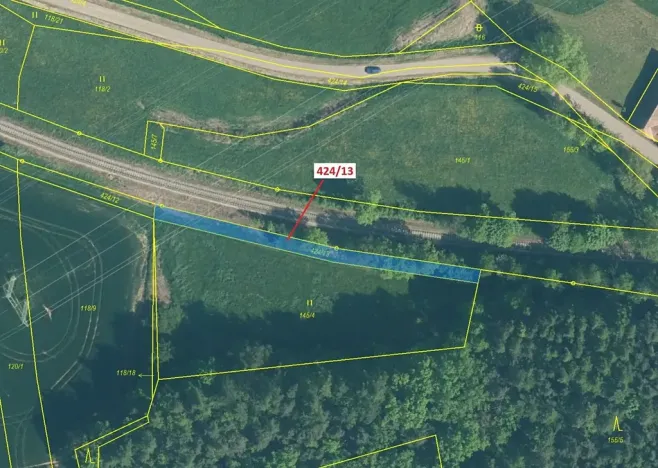 Dražba pozemku, Nerestce, 392 m2