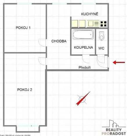 Pronájem bytu 2+1, Ostrava - Poruba, Ludvíka Podéště, 56 m2