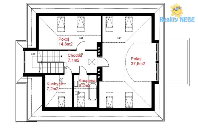 Pronájem bytu 2+1, Praha - Podolí, Nad spádem, 82 m2