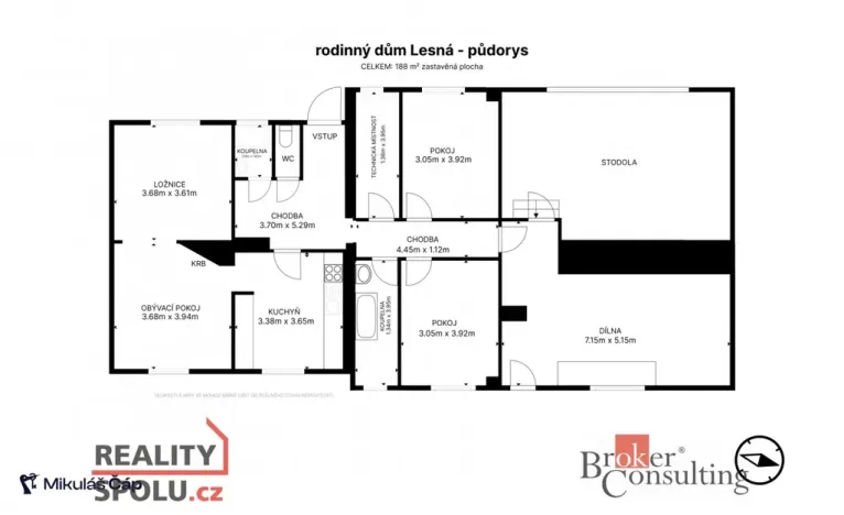 Prodej rodinného domu, Lesná, 188 m2