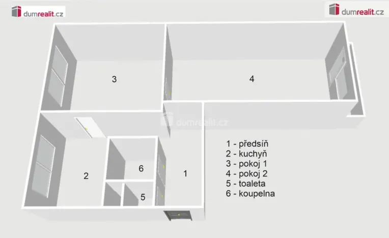 Prodej bytu 2+1, Bukovany, 53 m2