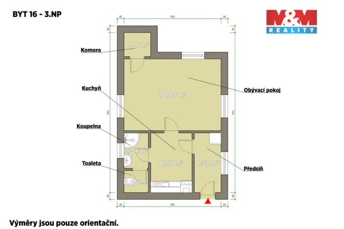 Pronájem bytu 1+1, Plzeň - Jižní Předměstí, Husova, 35 m2