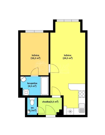 Pronájem bytu 2+kk, Beroun - Beroun-Město, Nad Paloučkem, 48 m2