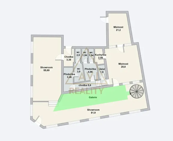 Pronájem obchodního prostoru, Praha - Vršovice, Černomořská, 364 m2