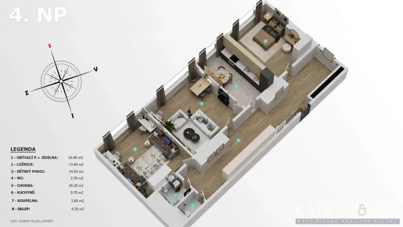 Prodej bytu 3+1, Kladno - Kročehlavy, Vrchlického, 78 m2