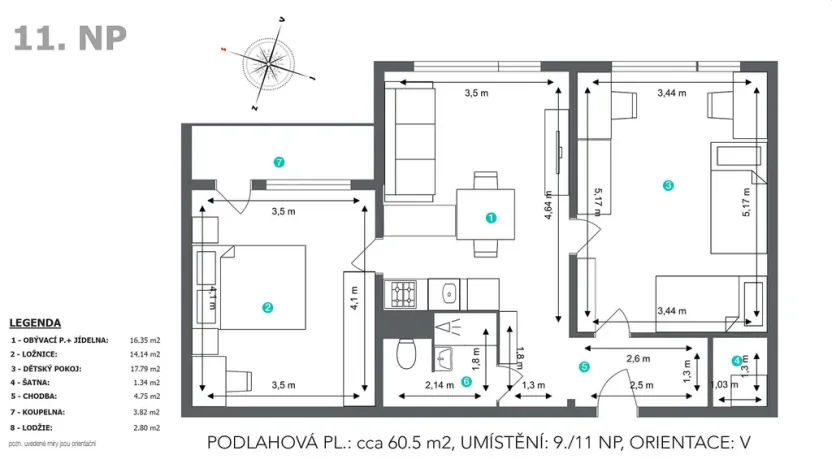 Prodej bytu 3+kk, Hradec Králové - Nový Hradec Králové, Durychova, 59 m2