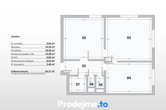 Pronájem bytu 2+1, Praha - Smíchov, Bieblova, 58 m2