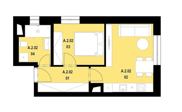 Pronájem bytu 2+kk, Praha - Chodov, K dubu, 38 m2