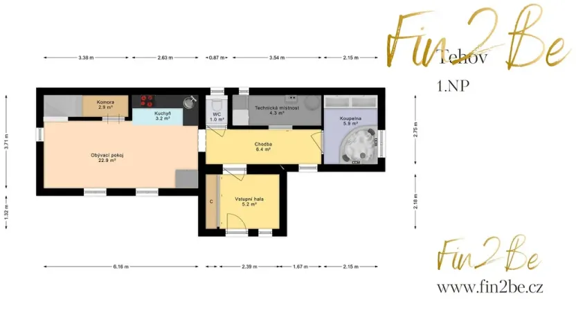 Prodej rodinného domu, Tehov, Dlouhá, 102 m2