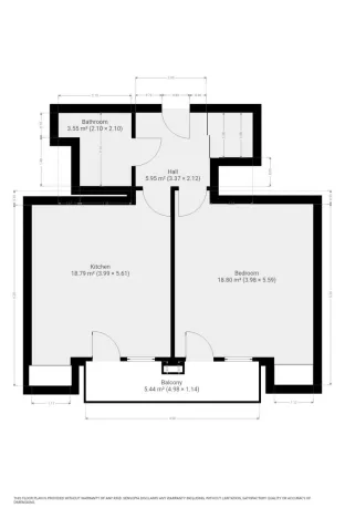 Pronájem bytu 2+kk, Praha - Podolí, Pravá, 51 m2