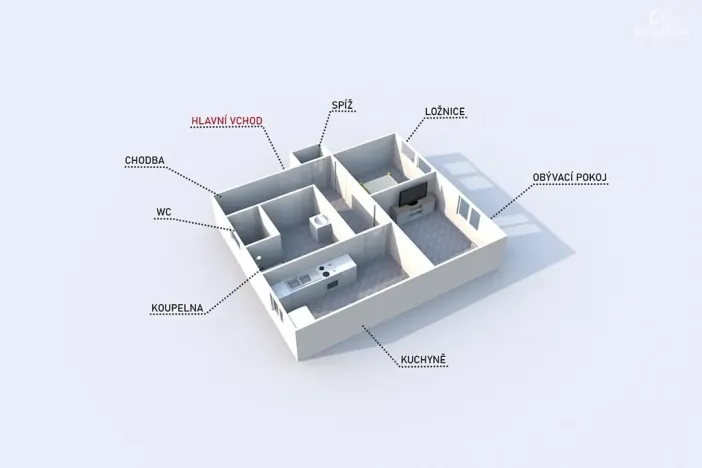 Prodej bytu 2+1, Plzeň, Zahradní, 58 m2