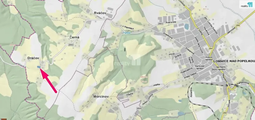 Prodej pozemku pro bydlení, Lomnice nad Popelkou - Dráčov, 1495 m2