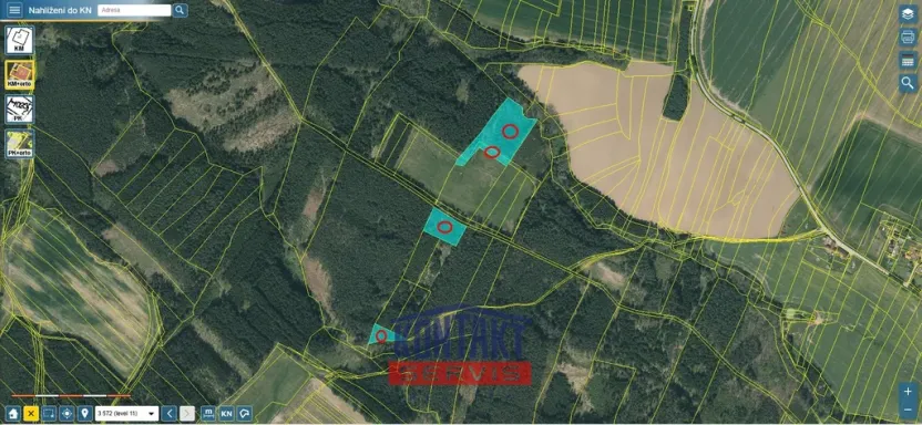 Prodej lesa, Bečice, 23812 m2