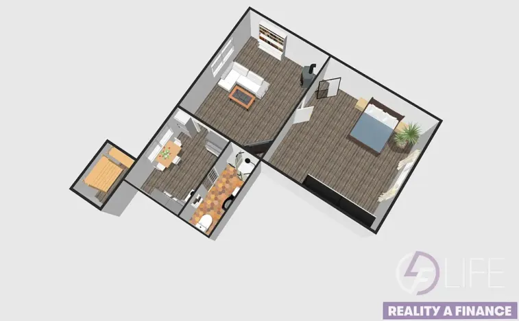 Prodej bytu 2+1, Kocbeře, 56 m2