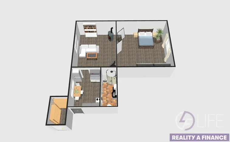 Prodej bytu 2+1, Kocbeře, 56 m2