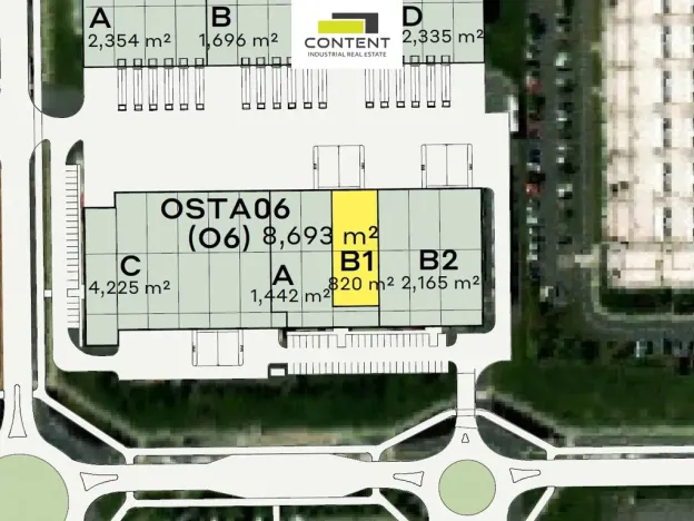 Pronájem skladu, Ostrava - Hrabová, K Zyfu, 900 m2