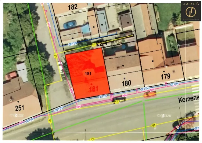 Prodej pozemku pro bydlení, Peruc, Komenského, 208 m2