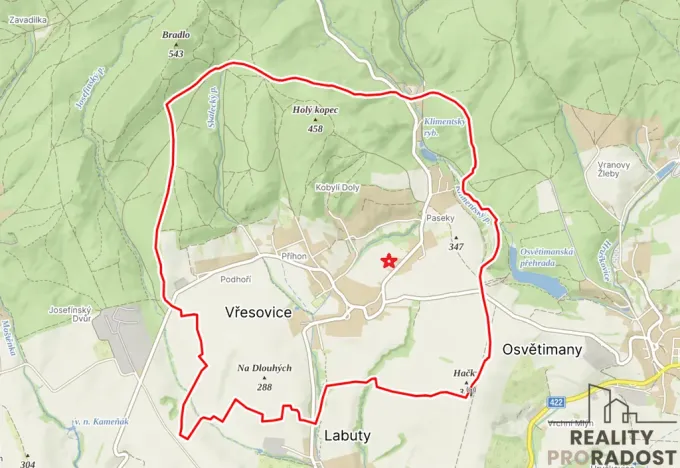 Prodej pozemku pro bydlení, Vřesovice, 518 m2