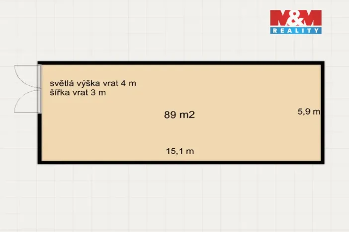 Pronájem skladu, Karlovy Vary - Doubí, Studentská, 89 m2