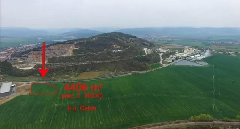 Prodej komerčního pozemku, Čebín, 4406 m2
