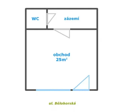 Pronájem obchodního prostoru, Praha - Břevnov, 33 m2