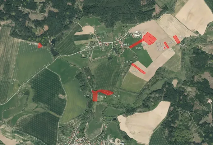 Prodej podílu pole, Budislav, 10430 m2