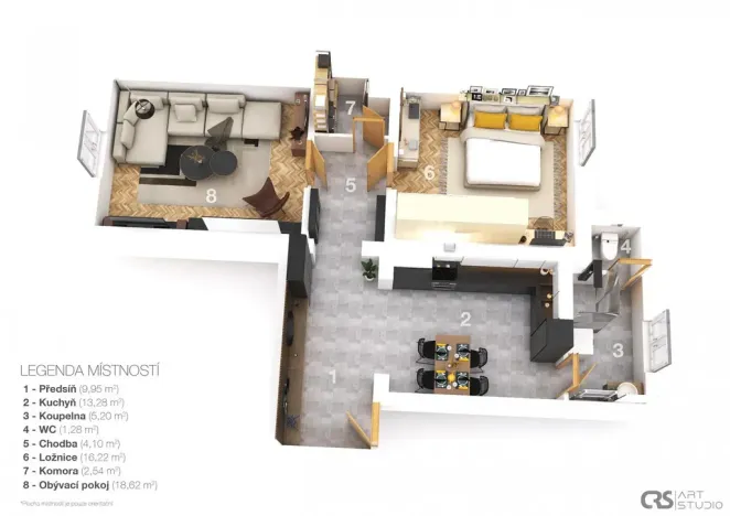 Prodej bytu 2+1, Liberec - Liberec III-Jeřáb, 1. máje, 77 m2