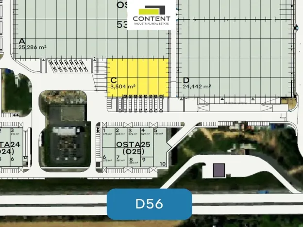 Pronájem výrobních prostor, Ostrava - Hrabová, K Zyfu, 3504 m2