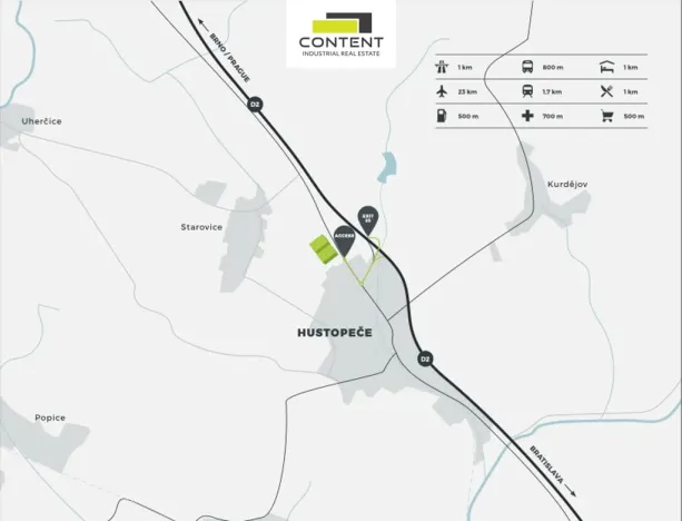 Pronájem skladu, Hustopeče, Brněnská, 8000 m2