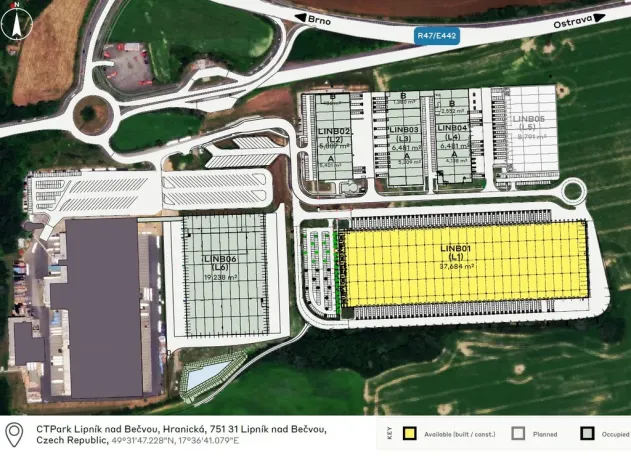 Pronájem skladu, Lipník nad Bečvou - Lipník nad Bečvou I-Město, Hranická, 4397 m2