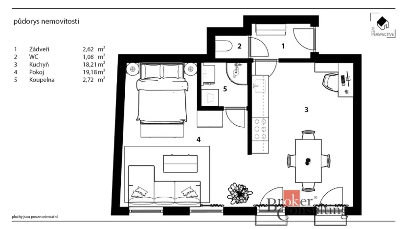 Prodej bytu 2+kk, Poděbrady - Poděbrady III, náměstí 5. května, 44 m2