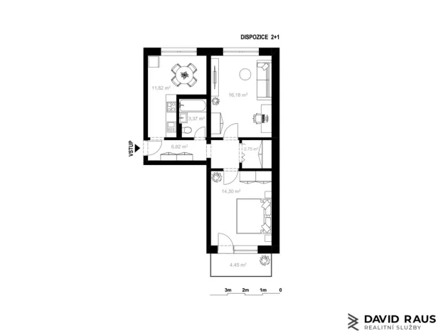 Prodej bytu 2+1, Brno - Kohoutovice, Musorgského, 59 m2