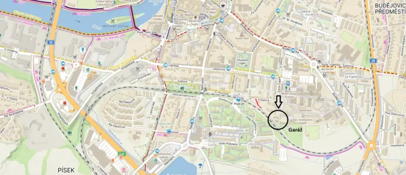 Prodej garáže, Písek, 20 m2