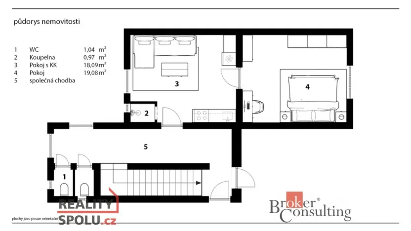 Prodej bytu 2+kk, Dvůr Králové nad Labem, Klazarova, 40 m2