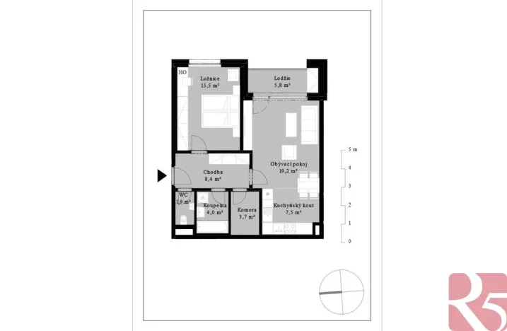 Pronájem bytu 2+kk, Praha - Modřany, Kolmanova, 52 m2