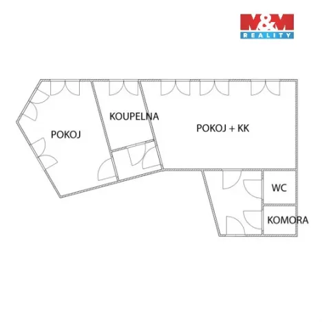 Pronájem bytu 2+kk, Habartice, 50 m2