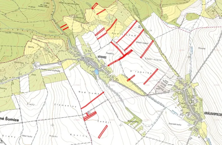 Prodej podílu pole, Rousínov, 18470 m2