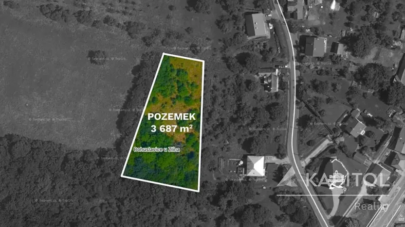 Prodej louky, Bohuslavice u Zlína, 3678 m2