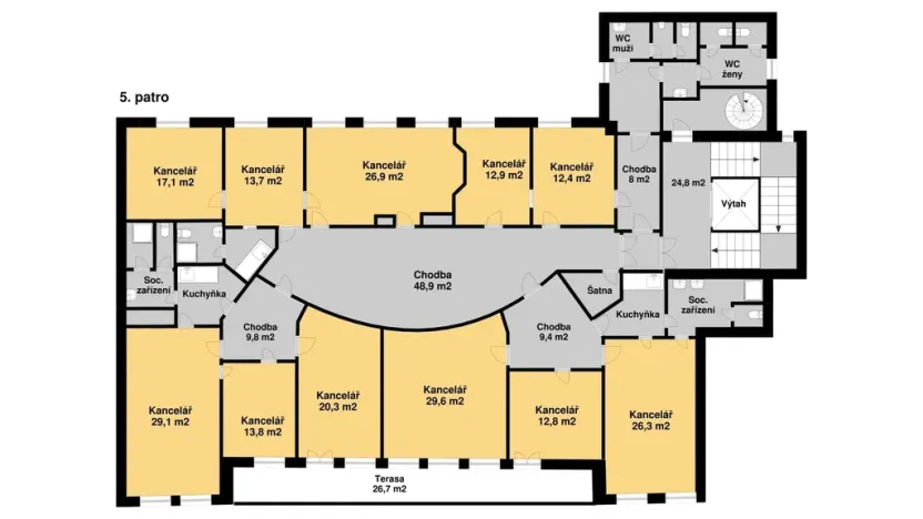 Pronájem kanceláře, Praha, Na příkopě, 460 m2