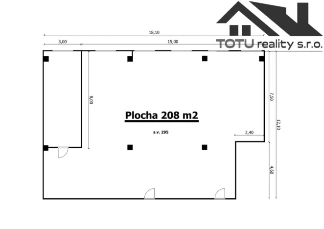 Pronájem kanceláře, Jaroměř, Jezbinská, 208 m2