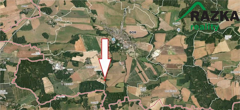 Prodej pozemku, Bor, 1427 m2
