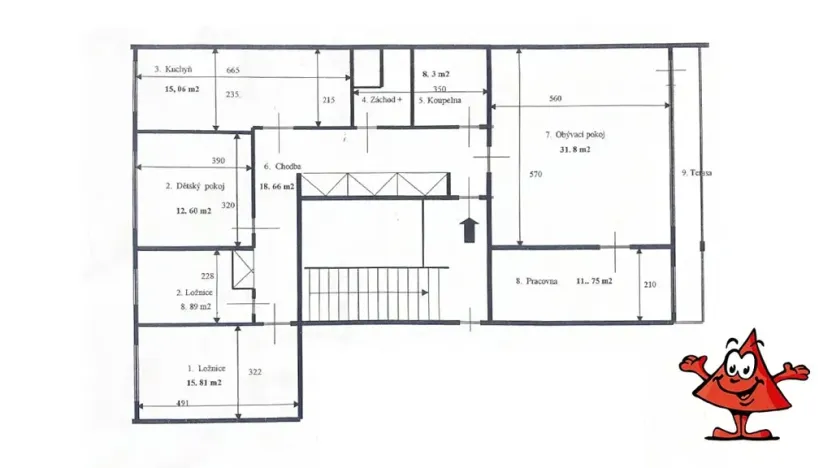 Pronájem bytu 5+1, Praha - Libeň, Přádova, 130 m2