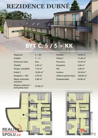 Prodej bytu 5+kk, Dubné, 131 m2