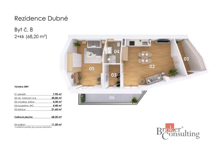Prodej bytu 2+kk, Dubné, 68 m2