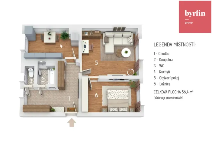 Prodej bytu 2+1, Opava, Na Rybníčku, 56 m2