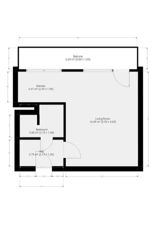 Pronájem bytu 1+kk, Praha - Prosek, Bílinská, 26 m2