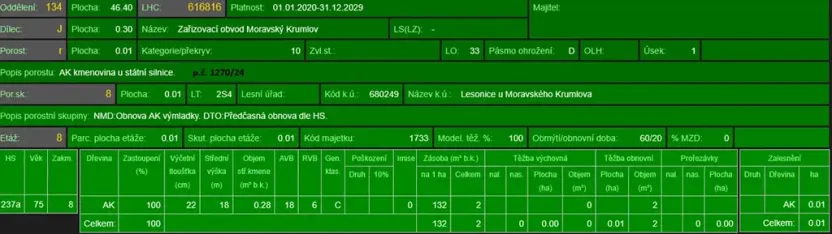 Prodej podílu lesa, Lesonice, 6189 m2