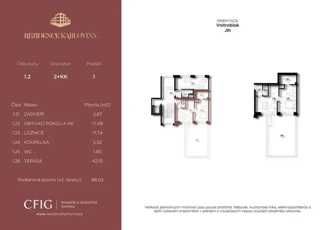Prodej bytu 2+kk, Pardubice, Jiráskova, 88 m2