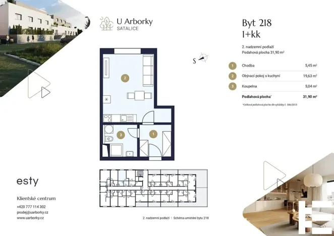 Prodej bytu 1+kk, Praha - Satalice, Za Novákovou zahradou, 32 m2