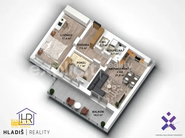 Prodej bytu 3+kk, Jablůnka, 60 m2
